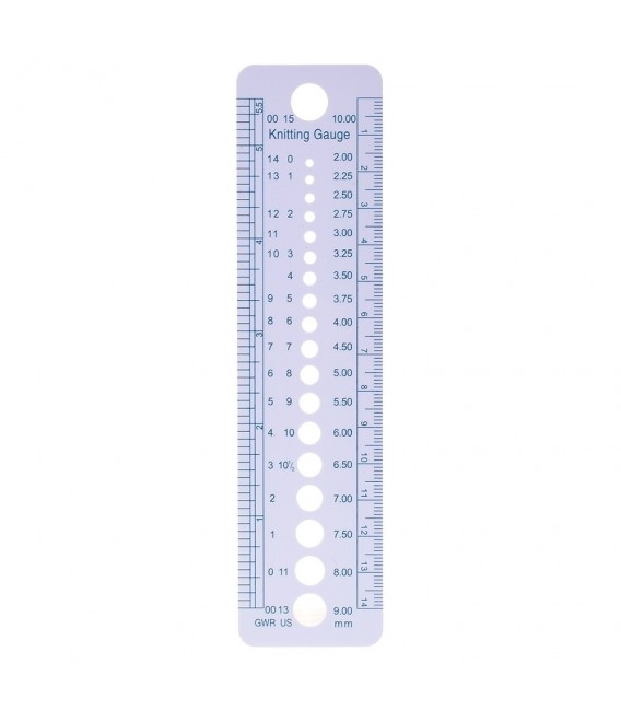 Needle gauge for knitting needles - image 1