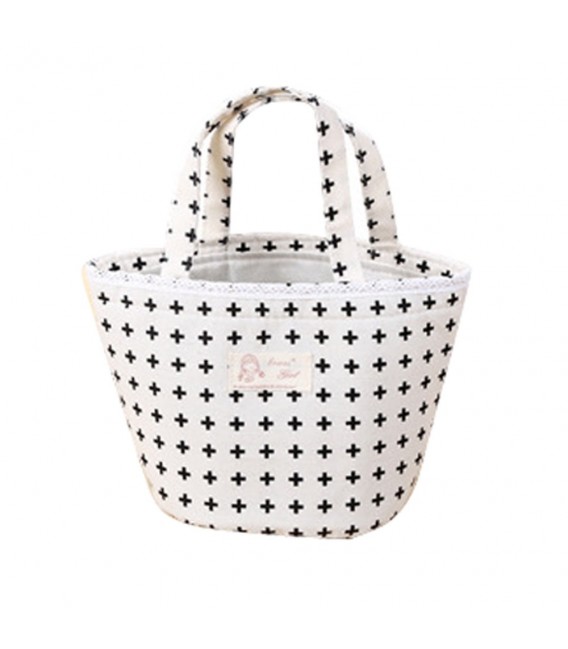 Utensilo - Sac Bobbel cordon rond blanc - motif noir - photo 3