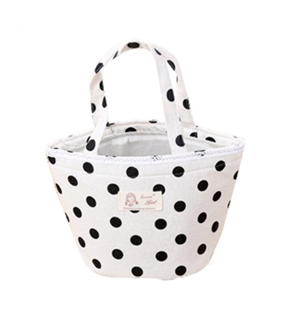 Utensilo - Sac Bobbel cordon rond blanc - motif noir - photo 4