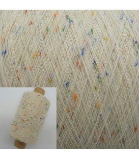 Auxiliary yarn - Cream with colorful knobs - image 1