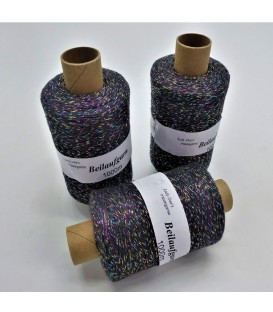 Glitter yarn - glitter thread Anthrazit-Multicolor - pack