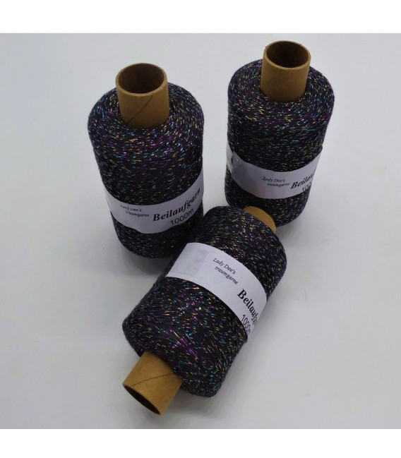 Fil scintillant - fil de paillettes Anthrazit-Multicolor - pack