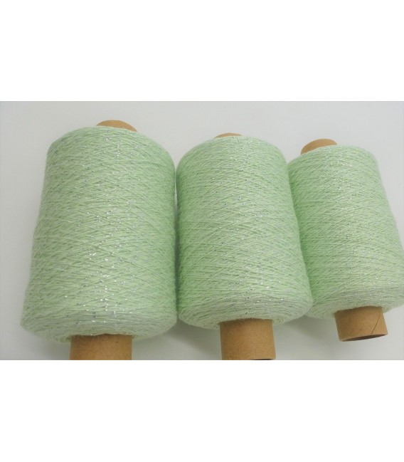 Glitter yarn - glitter thread Mint-Silber - pack