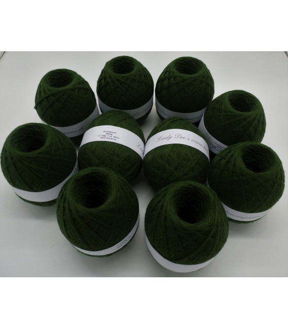 1kg High bulk acrylic yarn - fir green - 10 balls - image 1