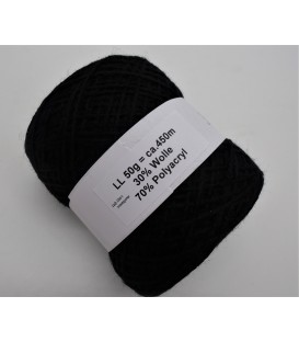 Mélange laine-acrylique - noir - 50g