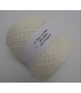 Mélange laine-acrylique - laine blanche - 50g