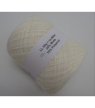 Mélange laine-acrylique - laine blanche - 50g - Lady Dee´s Traumgarne Export