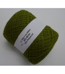 Mélange laine-acrylique - vert fougère - 50g