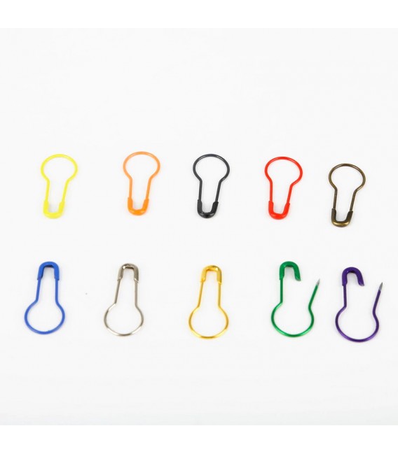Lockable colored stitch markers metall - 20 pieces