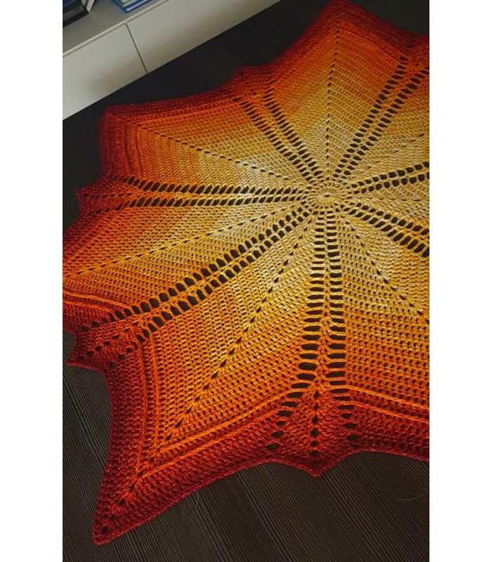 Nirwana - crochet Pattern - star blanket - german - Lady Dee´s