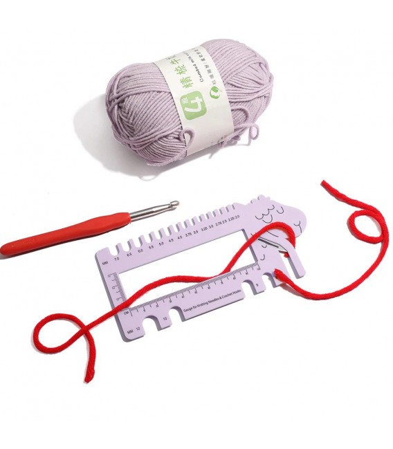 Multifunctional needle size for knitting and crochet needles