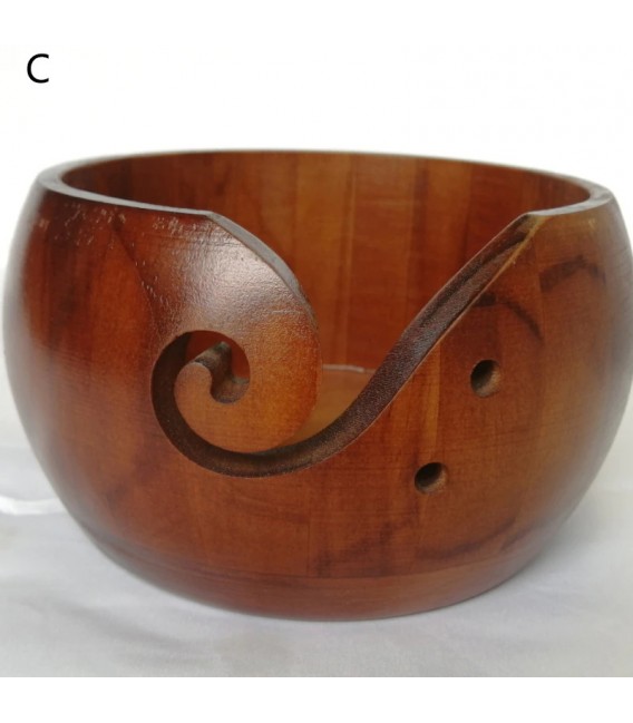 round wooden bowl for wool