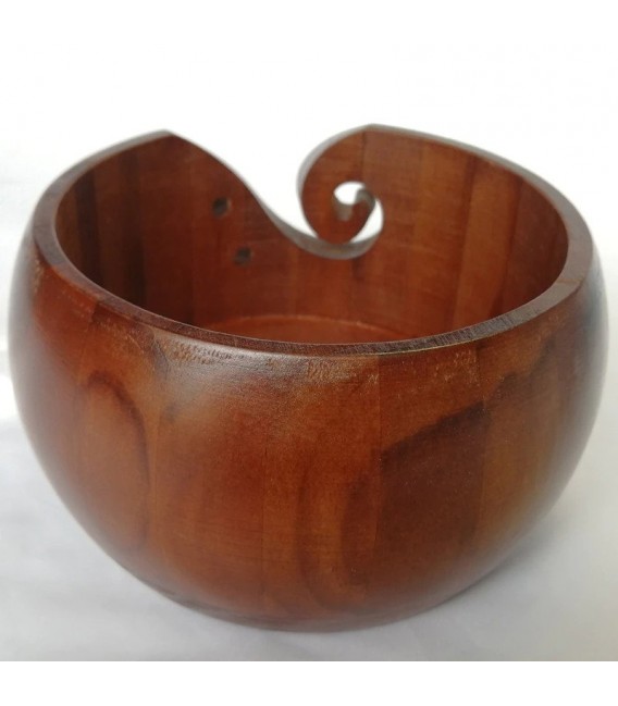 round wooden bowl for wool