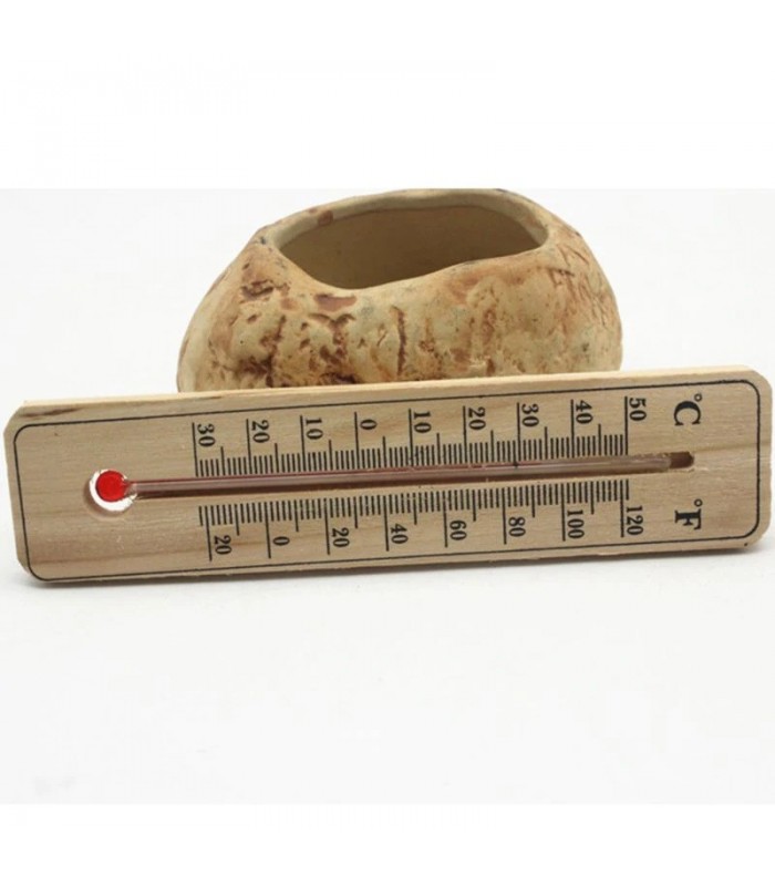 analog wooden thermometer - - Lady Dee´s Traumgarne Export