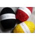 Lace Yarn - Black - Red - Gold - 3 skeins 100g each ...