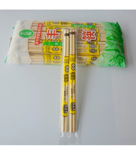 1 paire de baguettes jetables en bambou