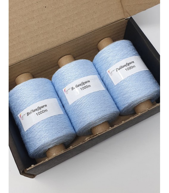Glitter yarn - glitter thread Hellblau/Perlmutt/Irisée - pack