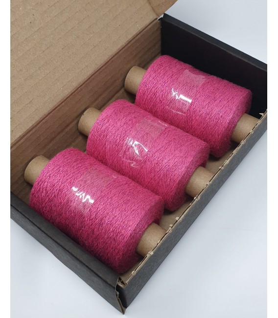 Glitter yarn - glitter thread Pinky/Pink - pack