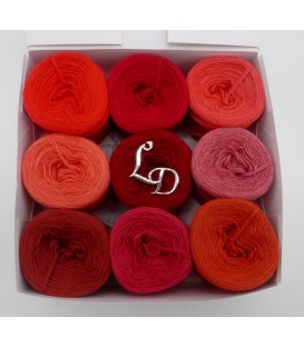 Un paquet Bobbelinchen Lady Dee's Farben des Lebens (Couleurs de vie) (4 fils - 900m) - Teintes rouge - Photo 1