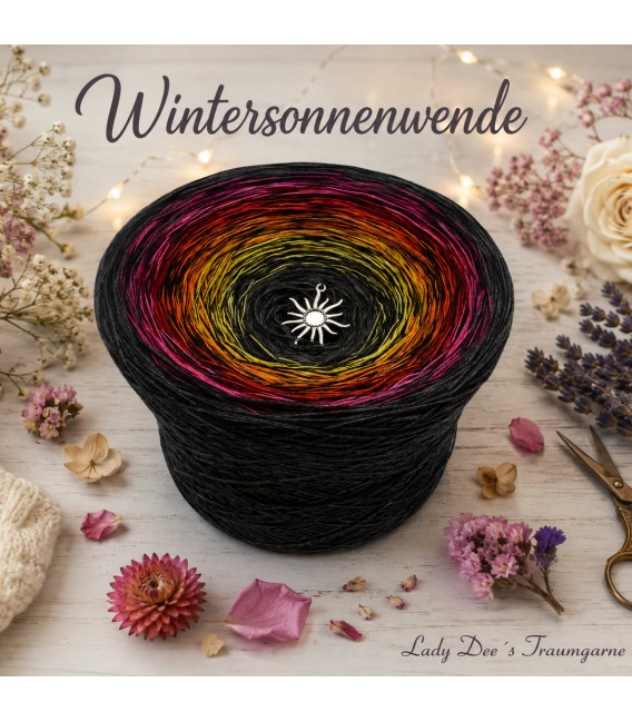 Wintersonnenwende (Winter solstice) Gigantic Bobbel - 4 ply gradient yarn - image 1