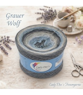 Grauer Wolf - Megabobbel - Farbverlaufsgarn 4-fädig