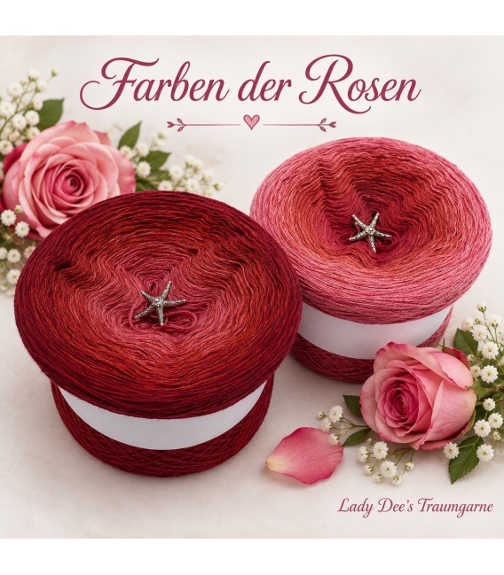 Farben der Rosen (Цвета розы) - 4 нитевидные градиента пряжи - Фото 1
