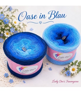 Oase in Blau (Oasis in blue) - 3 ply gradient yarn - image 1