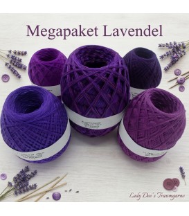 Megapaket Lavendel - 5 Knäule - 600g
