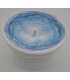 Blue Ocean - White continuously - 4 ply gradient yarn - image 1 ...