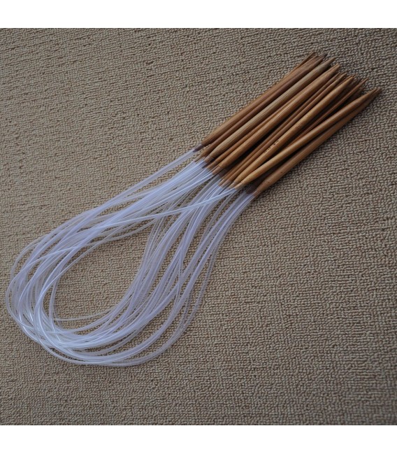 Bambou naturel aiguilles à tricoter carbonisées - 18 pièces emballent - photo 2
