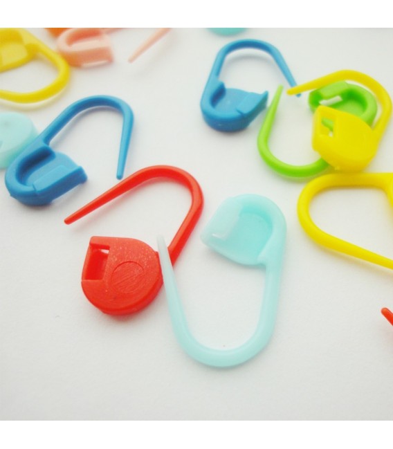 Lockable colored stitch markers - 100 pieces 2