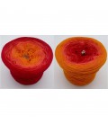 Blutorange - 3 ply gradient yarn