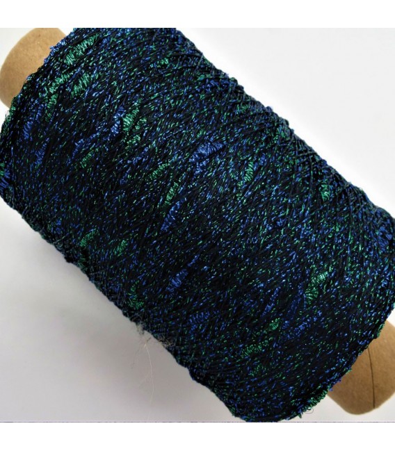 Auxiliary yarn - glitter royal blue-emerald - image 1