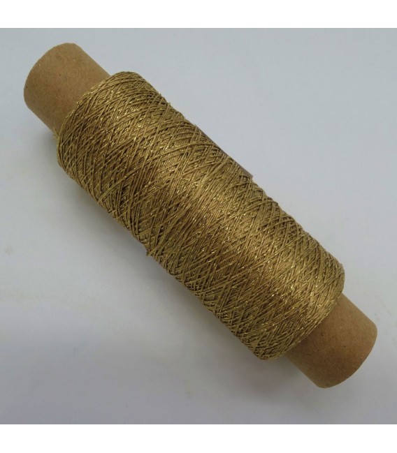 Вспомогательная пряжа - люрекс армированное золото - Фото 2
