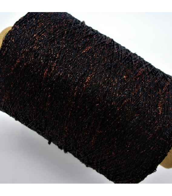 Auxiliary yarn - glitter copper-black - image 1