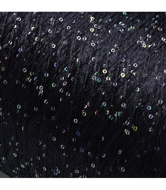Auxiliary yarn - yarn sequins black irisée - image 3