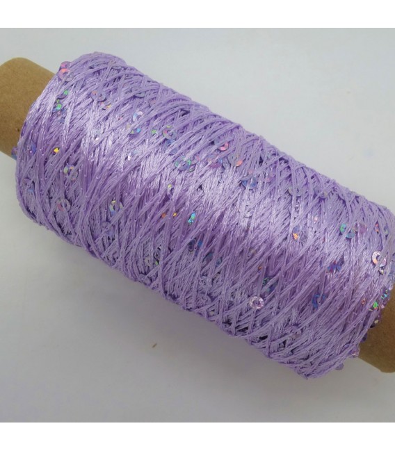 Auxiliary yarn - yarn sequins lilac irisée - image 2