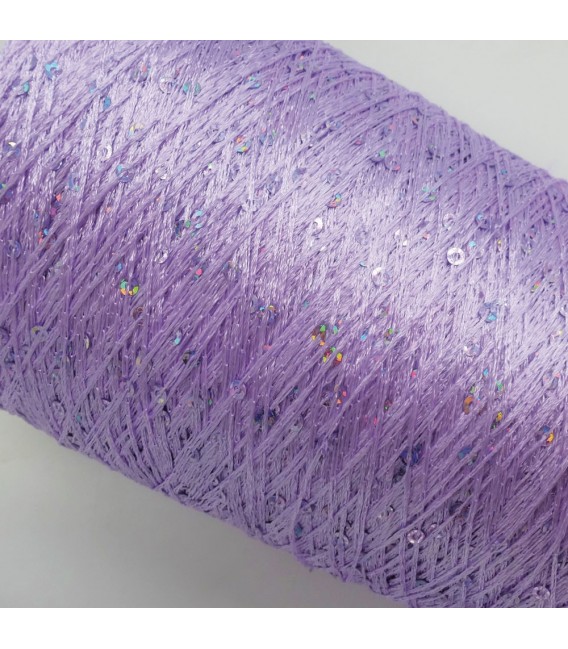 Auxiliary yarn - yarn sequins lilac irisée - image 3