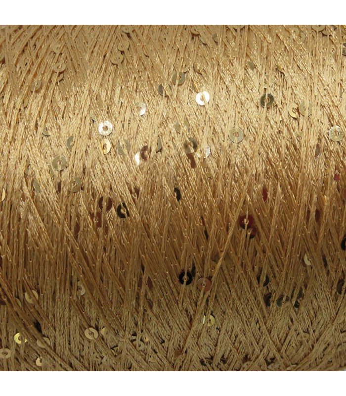 Beilaufgarn - Paillettengarn Gold
