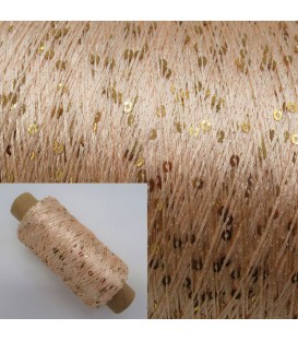 Auxiliary yarn - yarn sequins Apricot - image 1