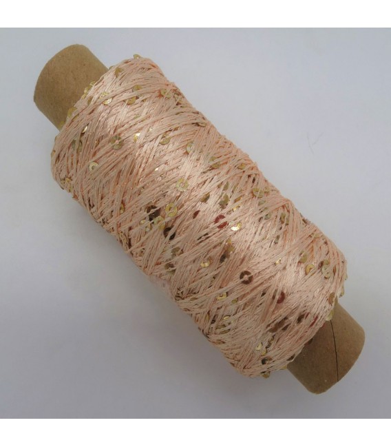 Auxiliary yarn - yarn sequins Apricot - image 2
