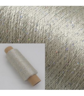 Auxiliary yarn - yarn sequins Silber irisée