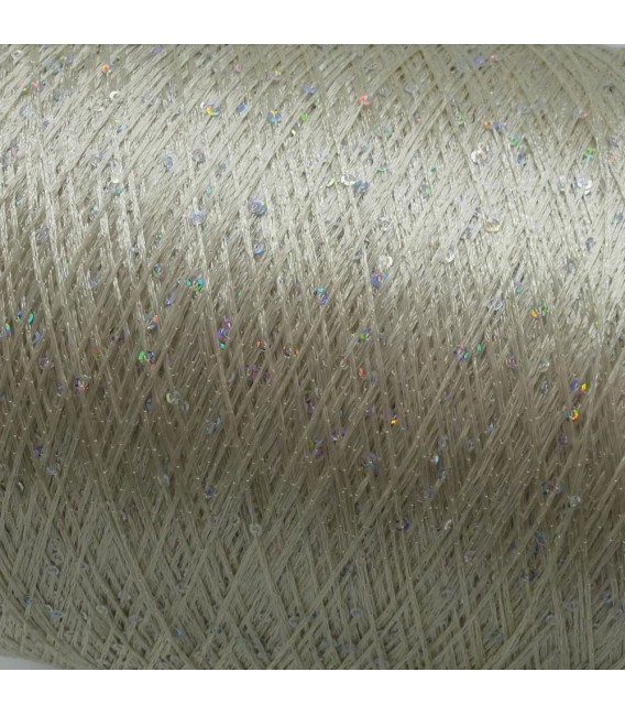 Auxiliary yarn - yarn sequins silver irisée - image 4