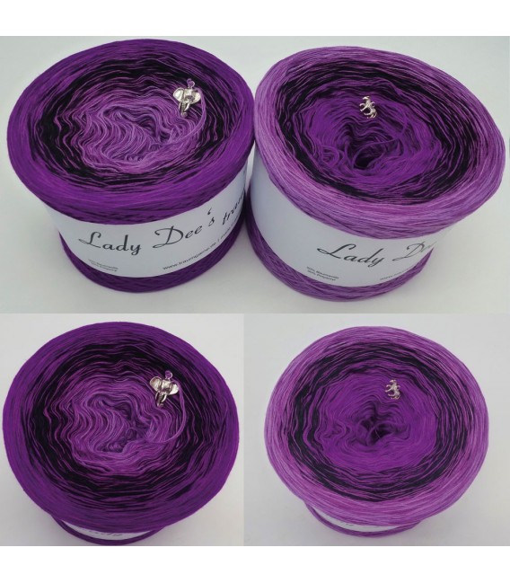 Dark Purple (Темно фиолетовый) - 4 нитевидные градиента пряжи - Фото 1