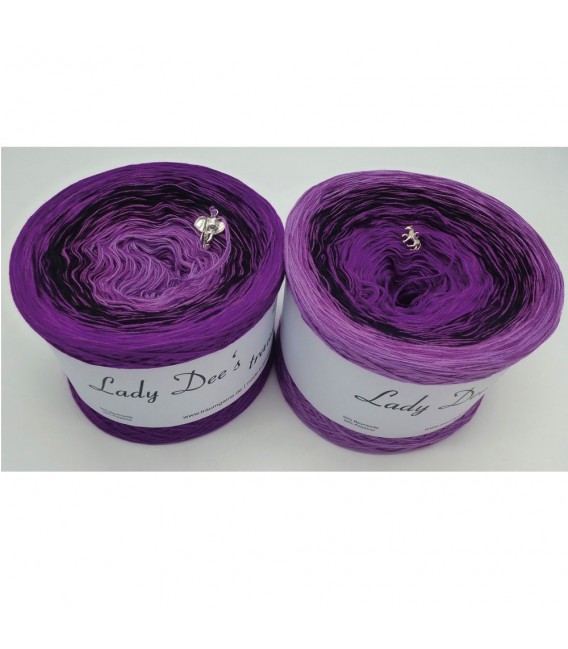 Dark Purple (Темно фиолетовый) - 4 нитевидные градиента пряжи - Фото 6